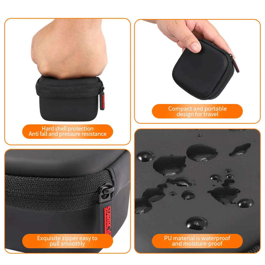 Protective Box for Insta360 Link 2/2C/2 PRO Webcam Accessories PU Waterproof with Organizer for Magnetic Mount Cable Adapter