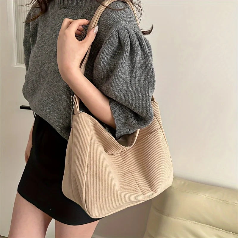 Women’s Corduroy Shoulder Bag.