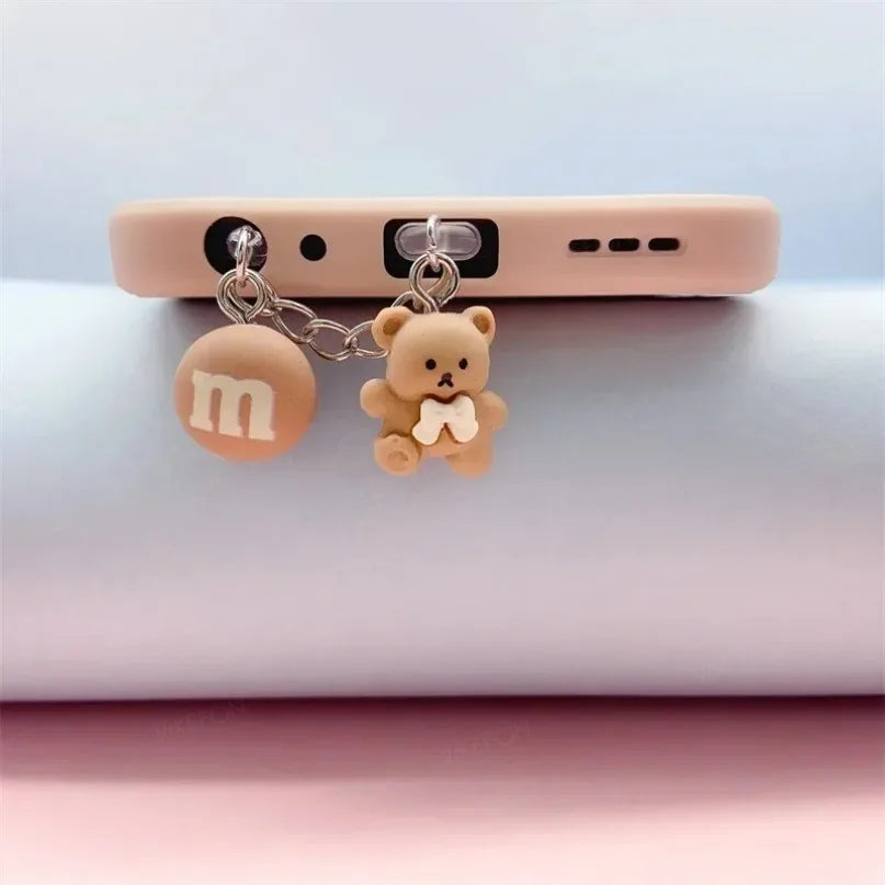 R&z - Cute Little Bear Phone Dust Plug Pendant for Phone
