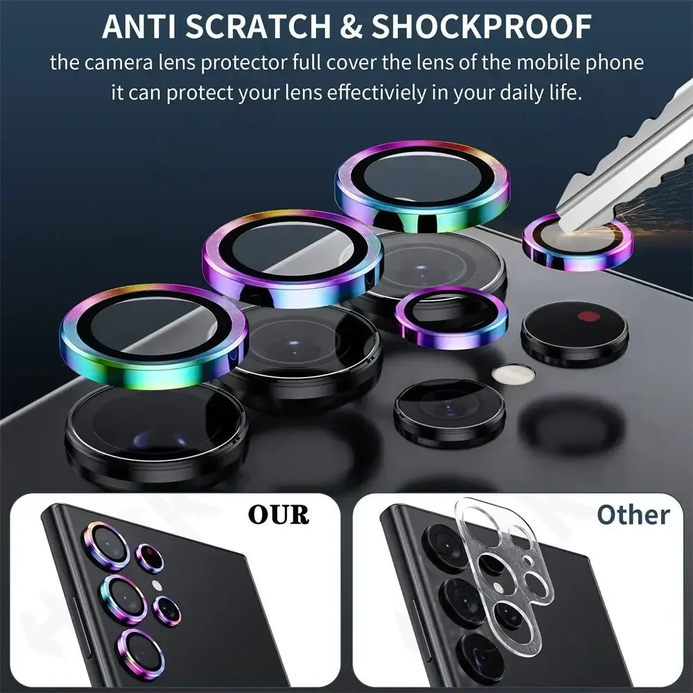 Camera Lens Protector For Samsung S25 S26 Ultra S24 S23 S22 Ultra Case Tempered Glass Film Titanium Alloy Ring Phone