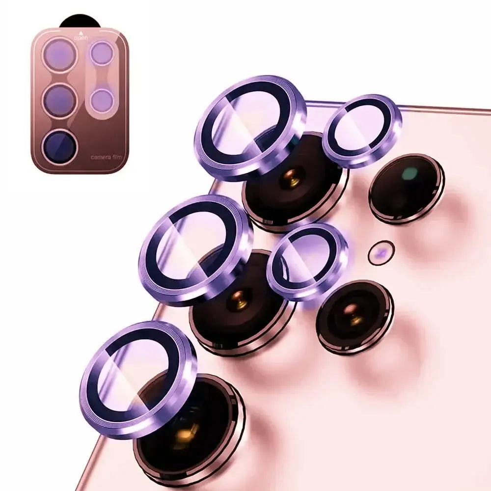 Camera Lens Protector For Samsung S25 S26 Ultra S24 S23 S22 Ultra Case Tempered Glass Film Titanium Alloy Ring Phone
