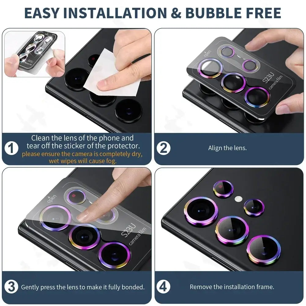 Camera Lens Protector For Samsung S25 S26 Ultra S24 S23 S22 Ultra Case Tempered Glass Film Titanium Alloy Ring Phone