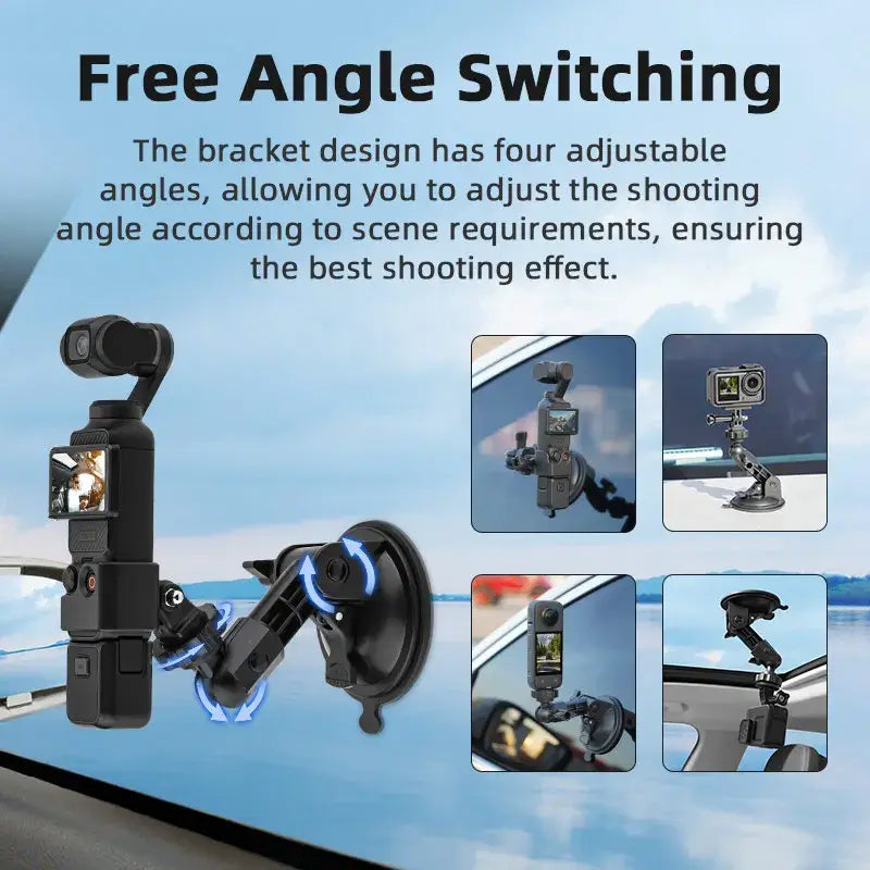 R&z - Car Phone Suction Cup Holder for Insta 360 X5 X4 ACE PRO 2 SJCAM DJI OSMO Action 5 Pro
