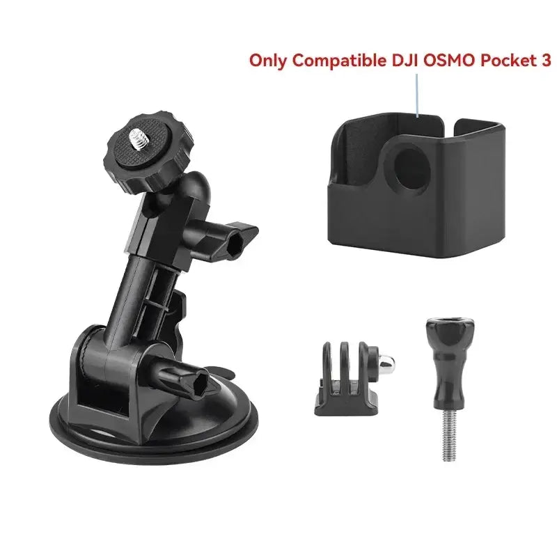 R&z - Car Phone Suction Cup Holder for Insta 360 X5 X4 ACE PRO 2 SJCAM DJI OSMO Action 5 Pro - Universal / Kit 2