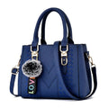 Embroidery Messenger Bags Women Leather Handbags Bags for Women Sac a Main Ladies hair ball Hand Bag