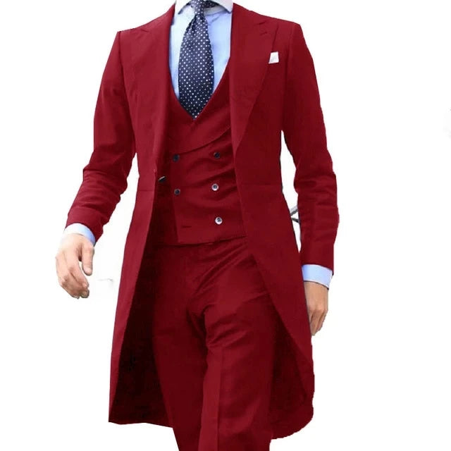R&z -  Party Prom Business Male Tuxedos 3 Piece Set Blazer Vest P
