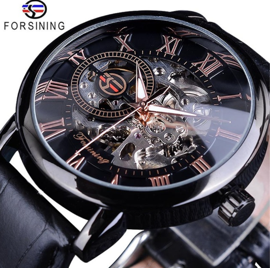 R&Z - Men's Hollow Design Mechanical Watch