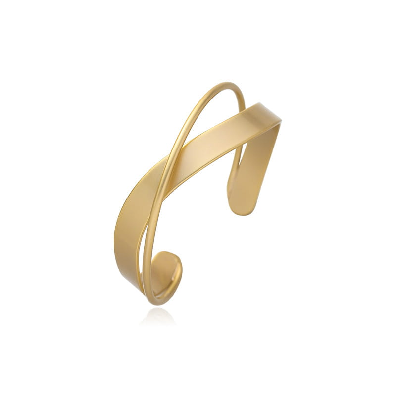 Simple Wave Cross Bracelet for Women’s Fashion