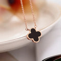 Clover Necklace with Elegant Pendant Design - black