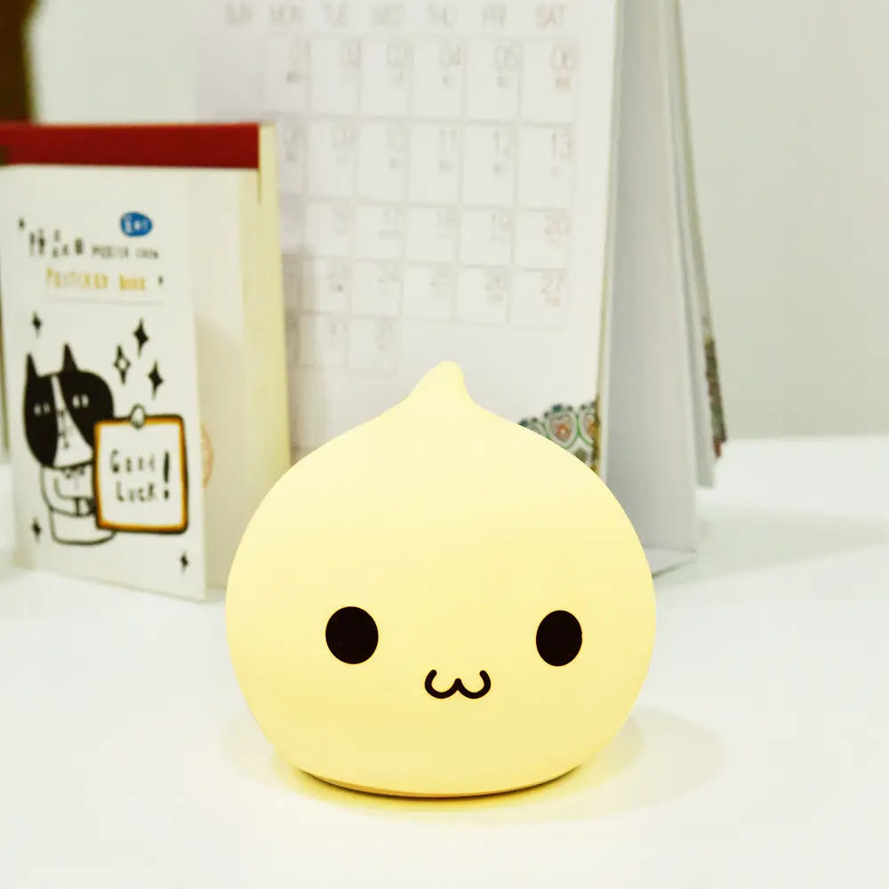 Colorful Bunny Night Light - Cute Table Lamp Gift - Yellow