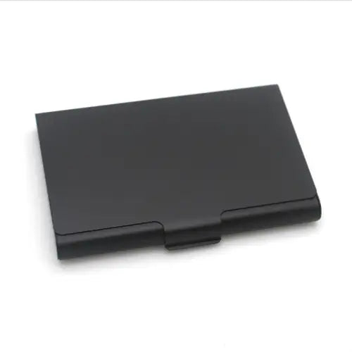 Creative Aluminum Cigarette Case and Card Holder Sleeve - Black