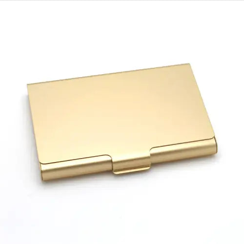 Creative Aluminum Cigarette Case and Card Holder Sleeve - Gold