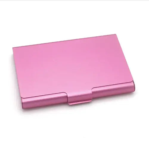 Creative Aluminum Cigarette Case and Card Holder Sleeve - Pink