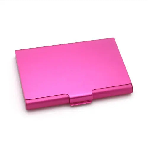 Creative Aluminum Cigarette Case and Card Holder Sleeve - Rose Red
