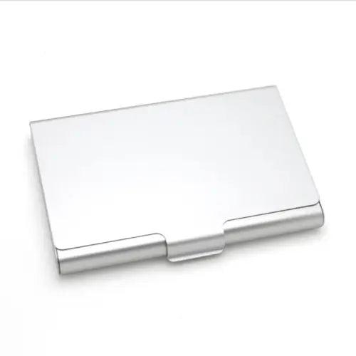Creative Aluminum Cigarette Case and Card Holder Sleeve - Silver