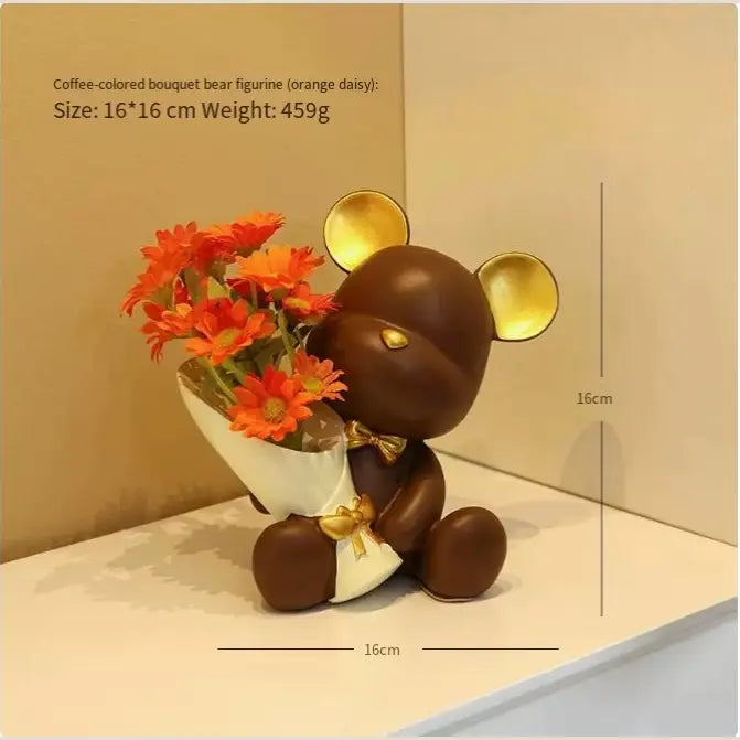 Creative Mini Bear Ornament - crimson