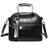 Crocodile Leather Backpack with Dual Straps - Black
