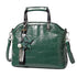 Crocodile Leather Backpack with Dual Straps - Green