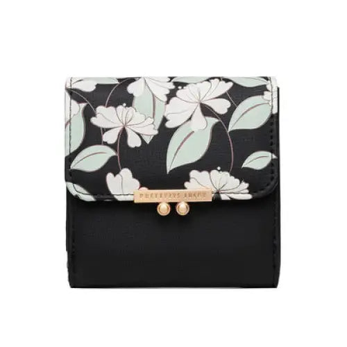 Cute Minimalist Women’s Wallet - Compact Stylish Design - Black - Wallets