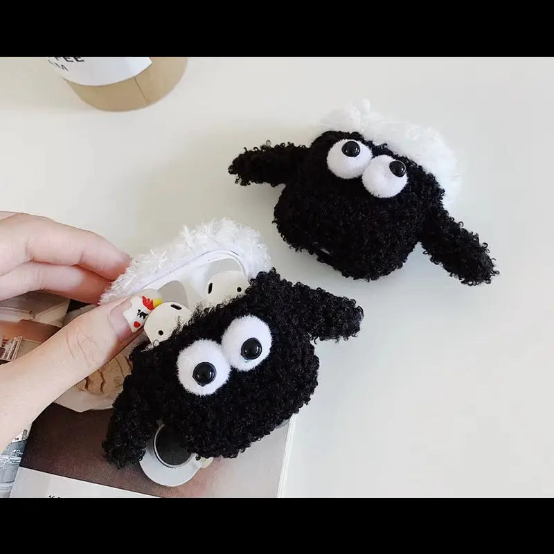 Cute Shaun Plush Case for AirPods Pro 3 and 2