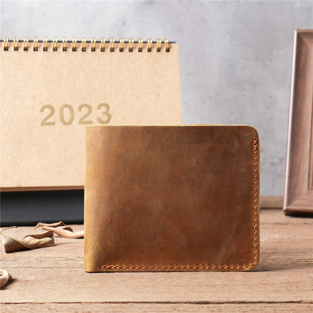 Men's Fashionable Leather Short Wallet