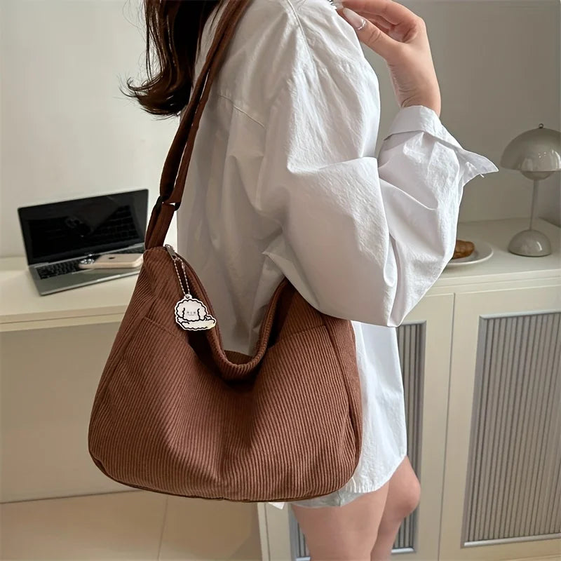 Women’s Corduroy Shoulder Bag.