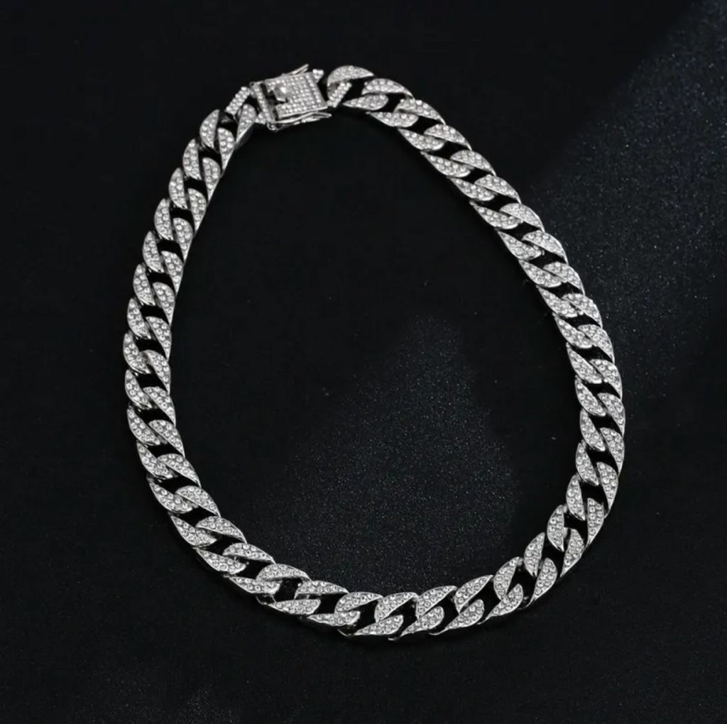 Full Diamond Inlaid Necklace - Trendy Statement Piece