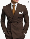 R&z - Suits Double Breasted Bespoke Double Breasted Peaked Lapel Formal Blazer Slim Fit 2 Piece Jacket Pants