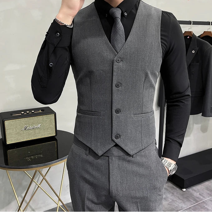 R&z - Casual Business Vest Groom Wedding Suit Party Waist Coat