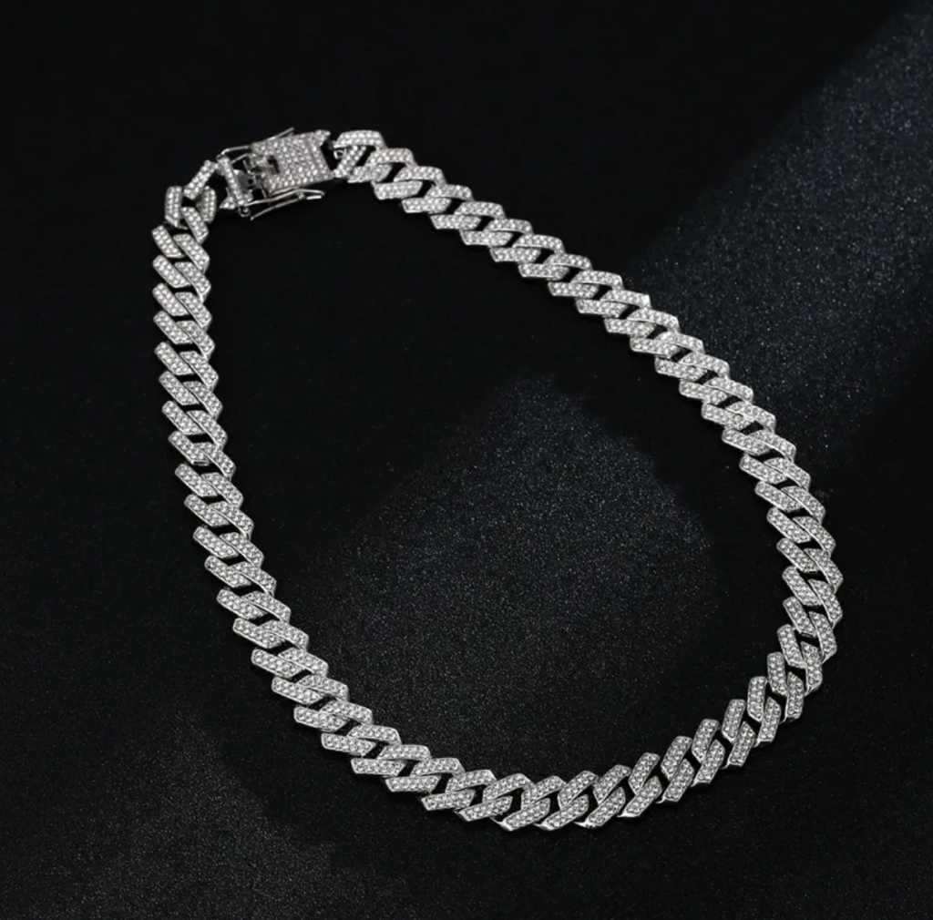 Full Diamond Inlaid Necklace - Trendy Statement Piece