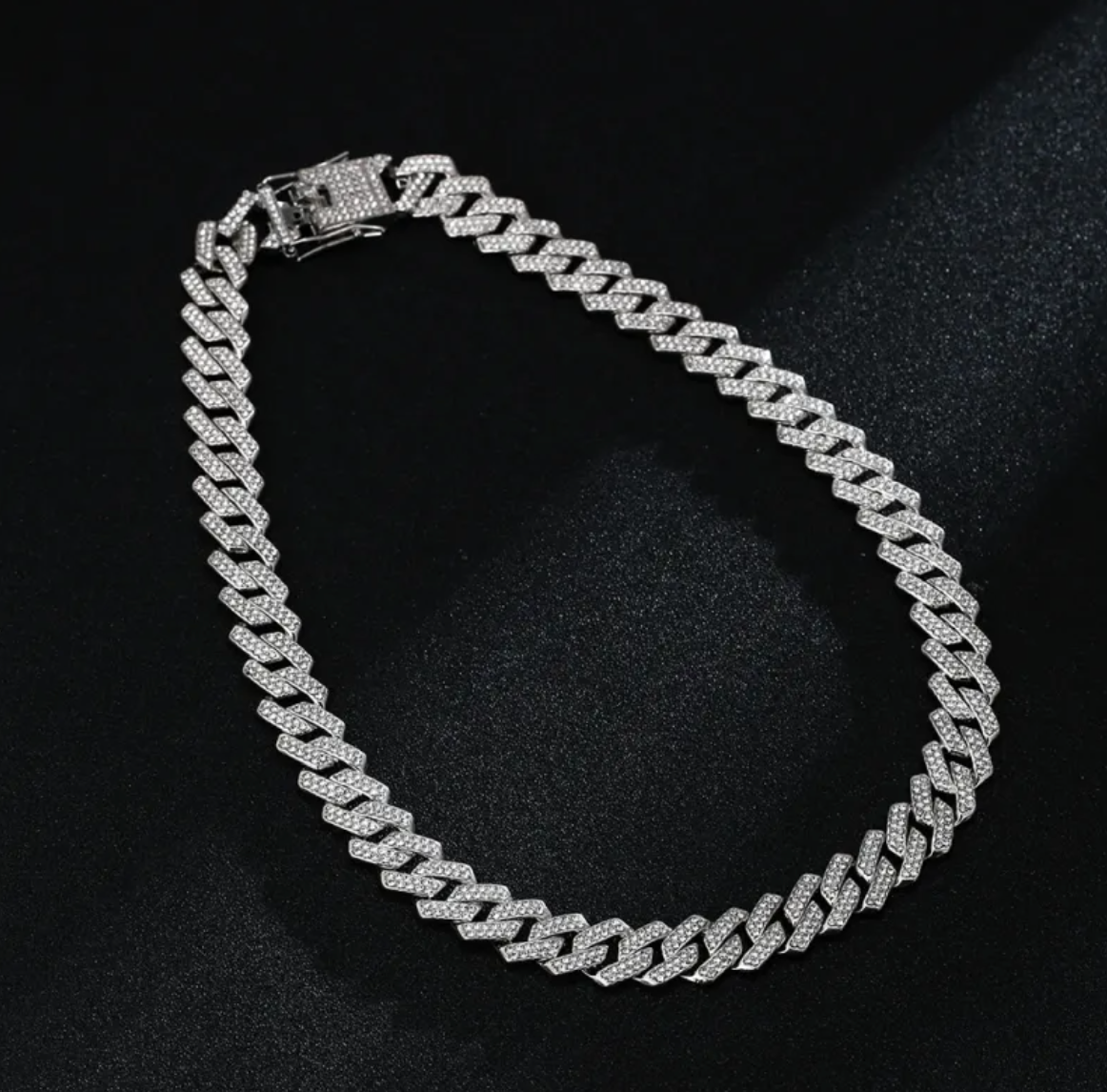 Full Diamond Inlaid Necklace - Trendy Statement Piece