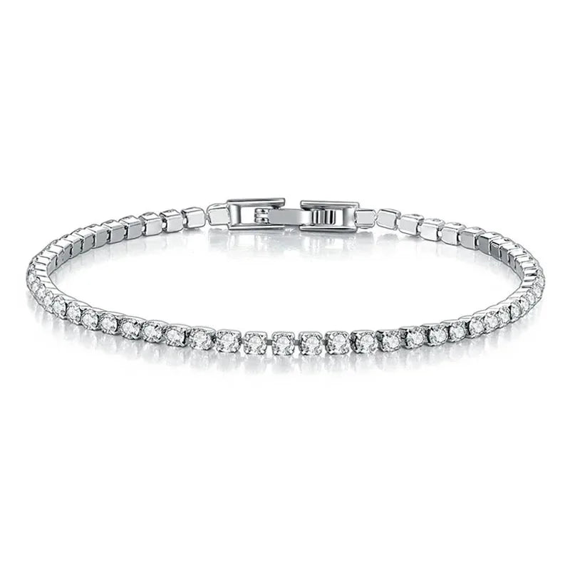 925 sterling silver hip-hop tennis bracelet, luxurious charm, ladies' jewelry, rose gold diamond bracelet, exquisite gift