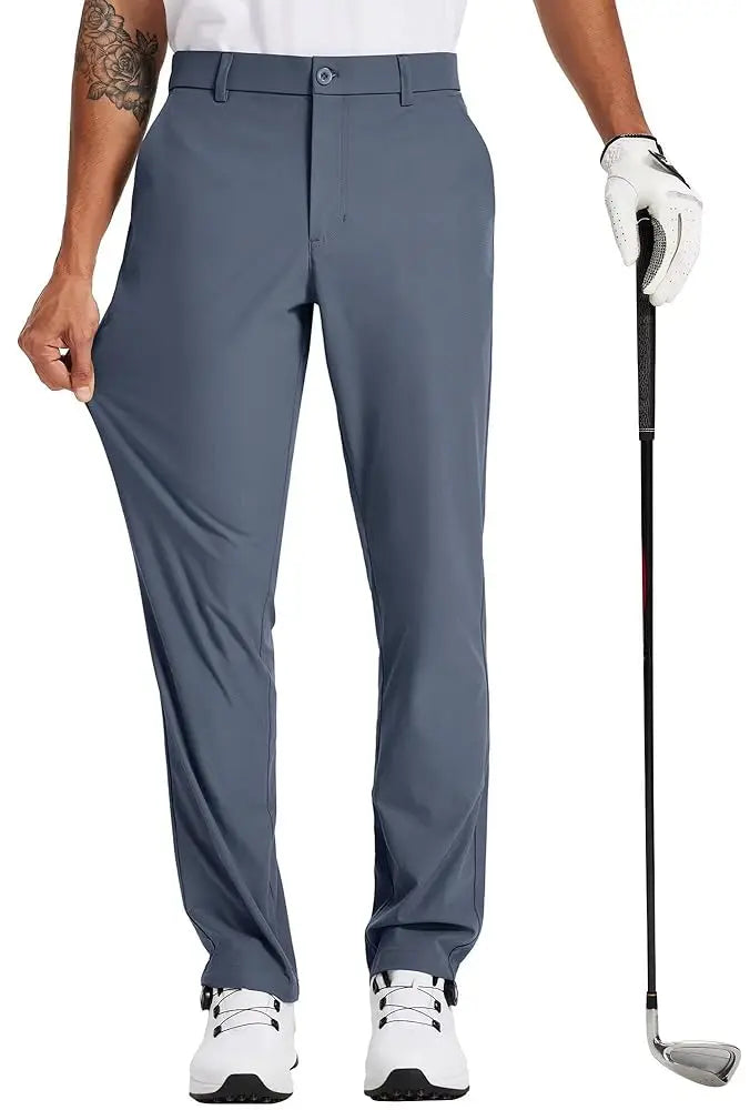 R&z - Stretch Work Dress Pants Slim Straight Lightweight Quality Business Trousers Casual Suit Pants