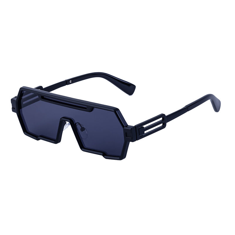 Futuristic Metal-Frame Sunglasses