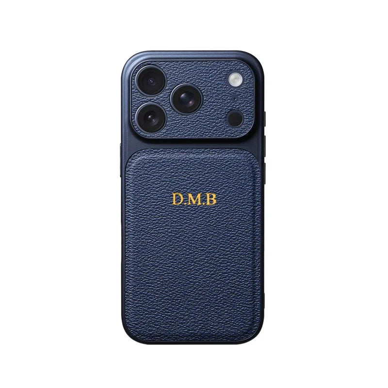 Personalise Gold Silver Initials Letter Leather Case For iPhone 15 14 13 17 Pro Max 14 16 Plus 17 Air Luxury Lens Protection Cas