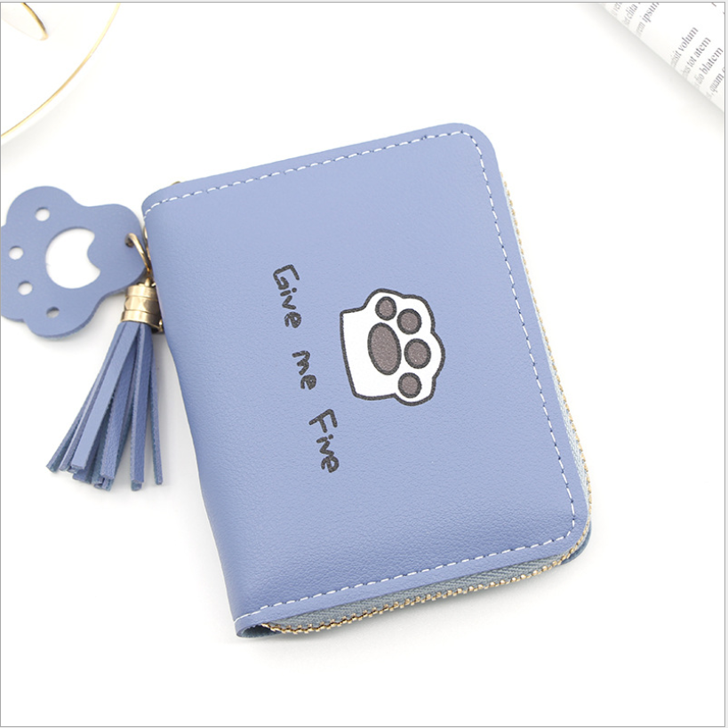 Fashionable Women's Short Wallet with Footprint Design