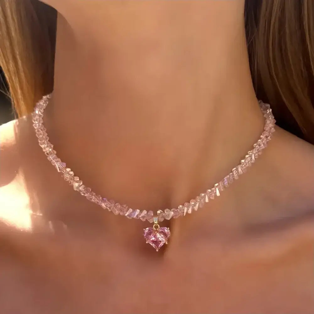 Design Exaggerated Baroque Transparent Crystal Chain With Sexy Zircon Cross Pendant Necklace For Women Wedding Praty