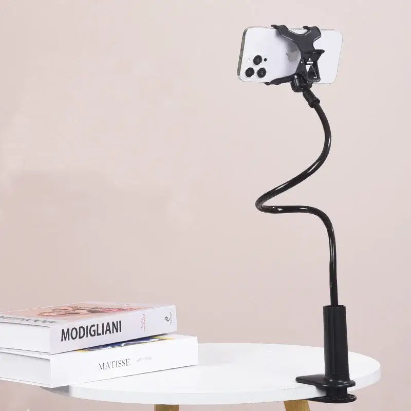 R&z - DesktopMobile Phone Clamp Bracket Flexible Long Arm Gooseneck Lazy Person Bracket With Handle Overhead Live