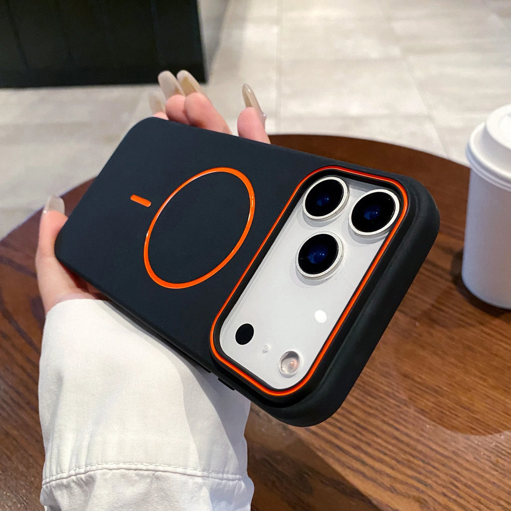 Luxury Magnetic Matte Soft Phone Case For iPhone 17 Pro Max Air 16E 15 14 13 12 11 17 Shockproof MagSafe Wireless Charging Cover