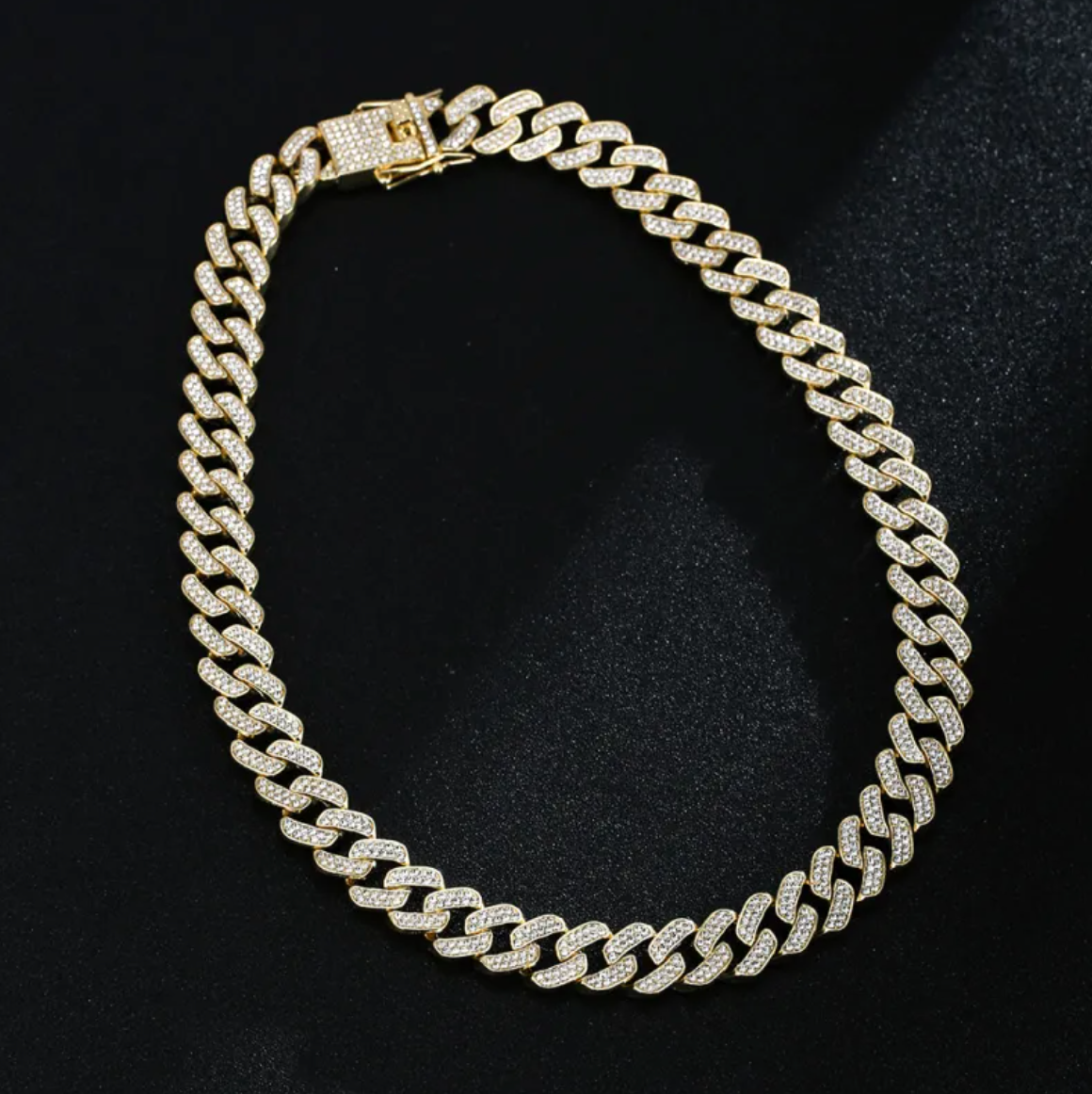 Full Diamond Inlaid Necklace - Trendy Statement Piece