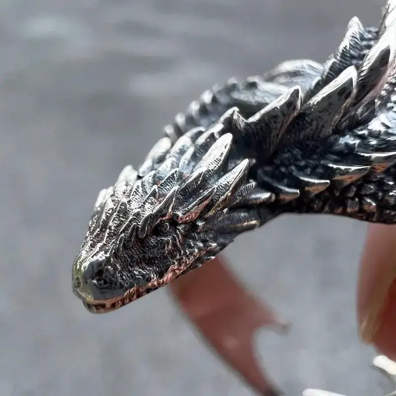 Dragon Rings Gothic Punk Style Pterosaur Wings Opening Adjustable Rings for Men Women Vintage Jewelry Accessories Gifts