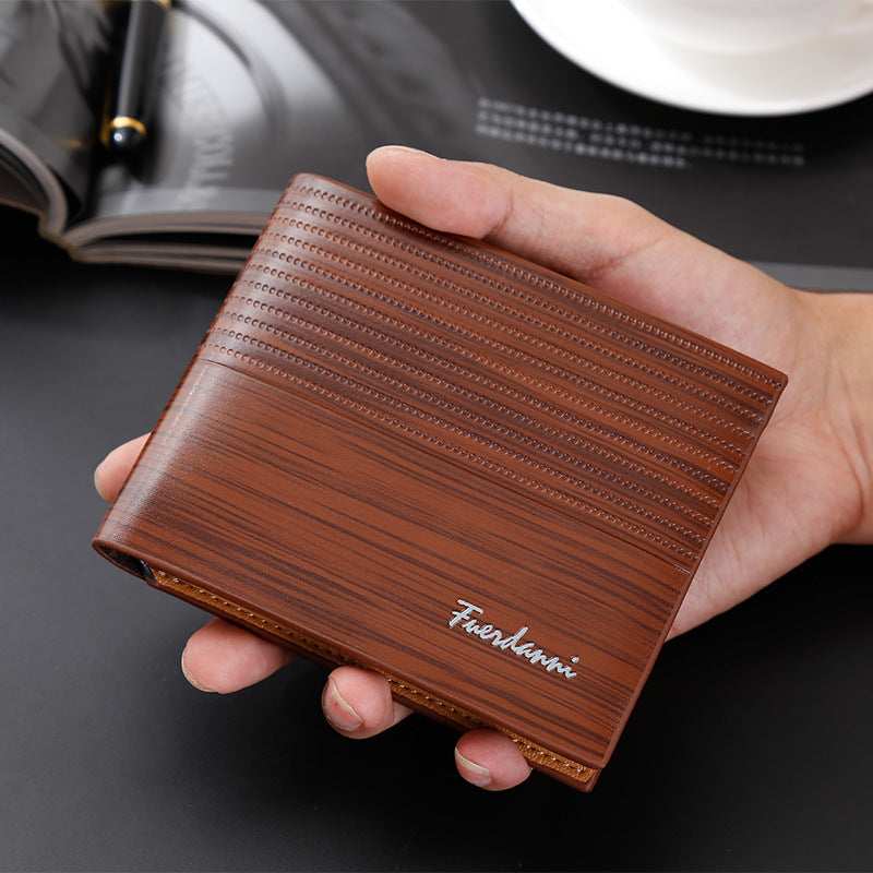 New Men's Short Wallet with Large Capacity Design