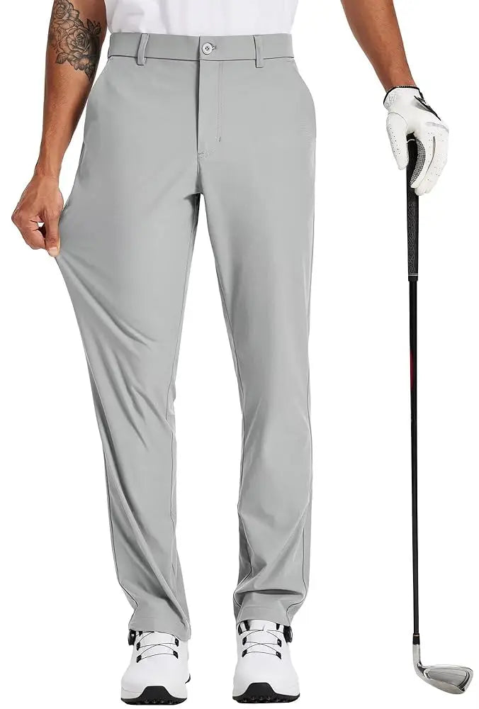 R&z - Stretch Work Dress Pants Slim Straight Lightweight Quality Business Trousers Casual Suit Pants