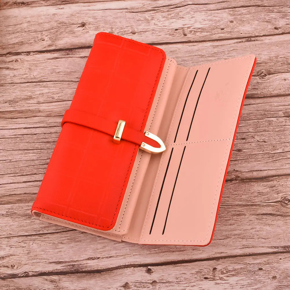 Women’s Wallet Watch and Earrings Three-Piece Set