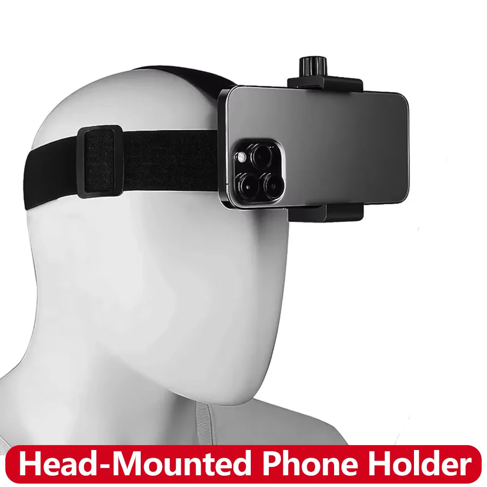 R&z - Holder POV Headband Strap for iPhone Samsung GoPro Insta360 DJI Action Camera Hands-Free Vlog Cycling Shoot