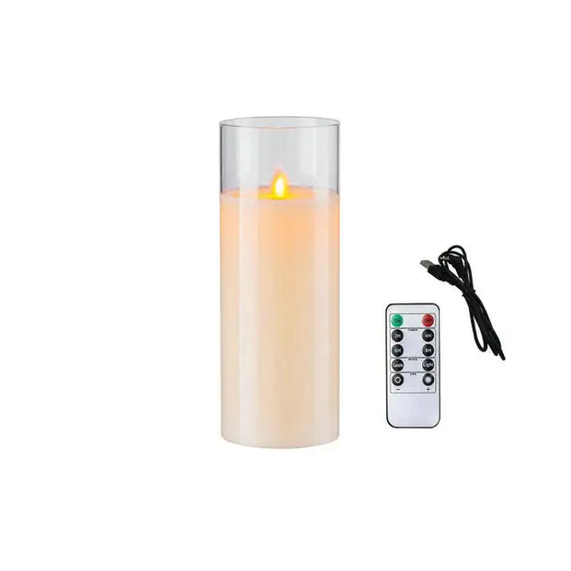 R&Z - golden UsB LED Pillar Candles