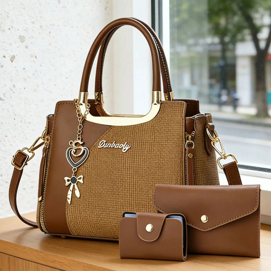 Elegant Women's Handbag Set, Multi-Color Messenger Bags, Casual PU Material, Perfect for All Seasons, Ideal Gift for Mothers Day