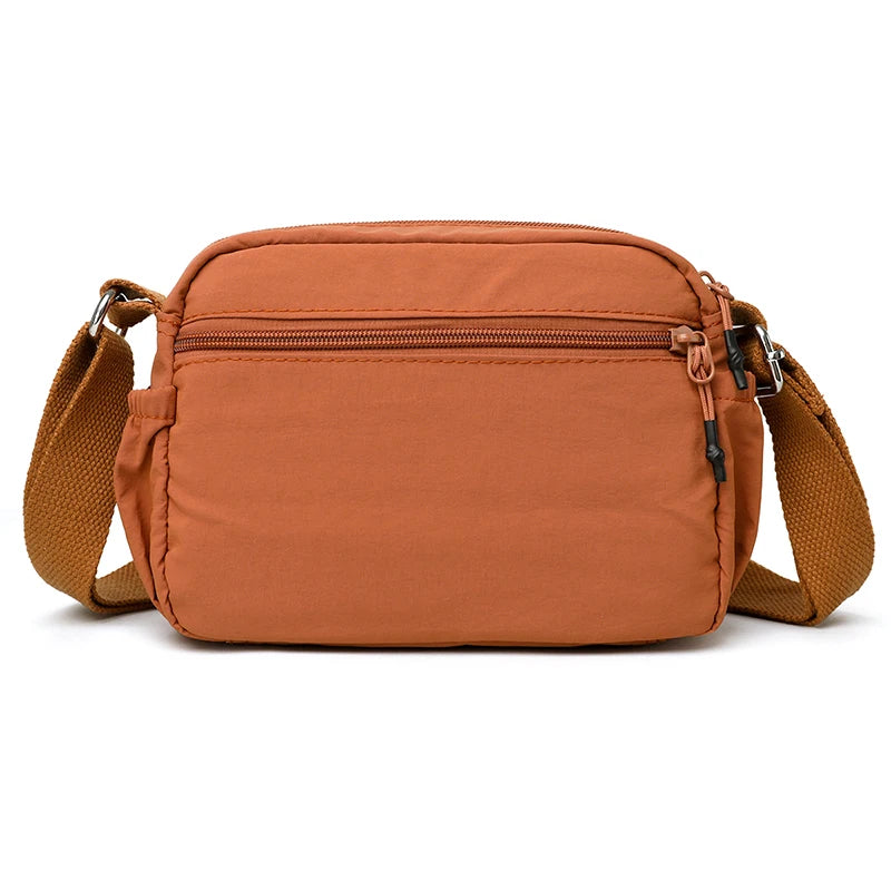 2025 New Jialongshi Fashionable and Versatile Women's Single Shoulder Bag, Casual and Simple Crossbody Bag, Waterproof Nylon Fab