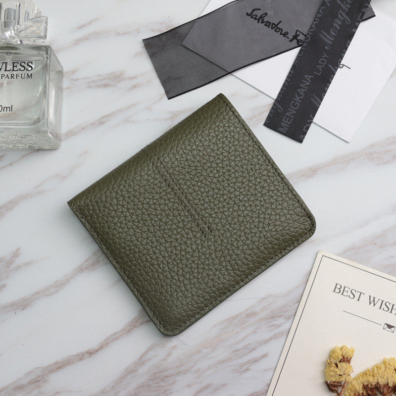Women's Short Leather Wallet - Simple Multifunctional Design
