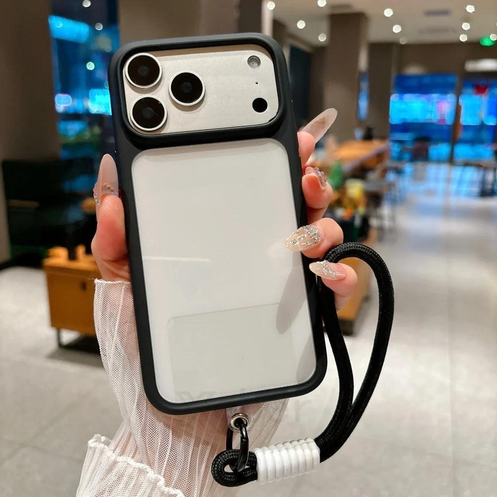 Intelligent Camera Touch Button Crystal Clear Phone Case for iPhone 17 Pro Max 16 Pro 17 Air Transparent Shockproof Cover Funda